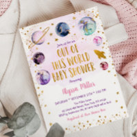 Baby shower d'or rose Galaxy