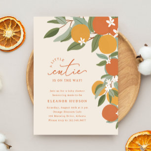 Invitation Baby shower d'Oranges de Citrus Little Cutie