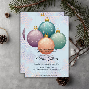 Invitation Baby shower d'ornement moderne Pastel Christmas