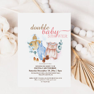 Invitation Baby shower Double Joli Baby shower moderne