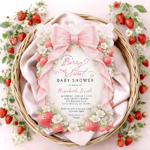 Invitation Baby Shower Douce Baby Shower Ruban Rose