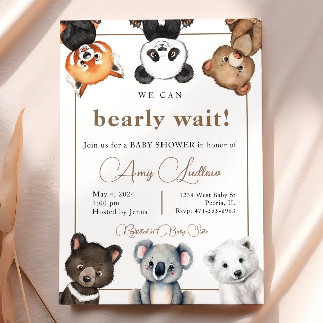 Invitation Baby shower d'ours (Créateur téléchargé)