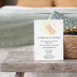 Invitation Baby shower d'ours