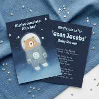 Baby shower d'Ours de l'espace mignon c'est un gar
