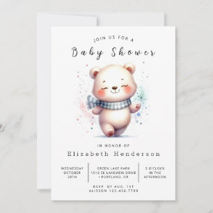 Invitation Baby shower d'ours en ligne amusant