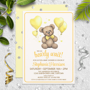 Invitation Baby shower d'ours en peluche doux