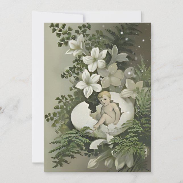 Invitation Baby shower doux (Devant)
