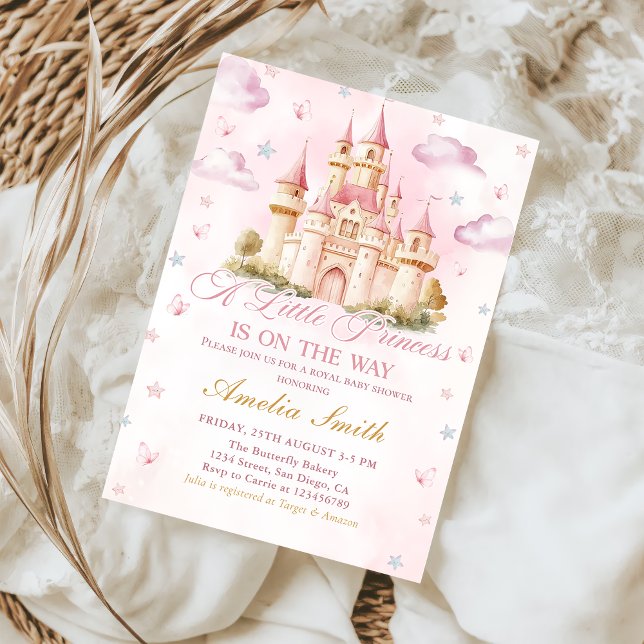 Invitation Baby shower du château royal de la Petite Princess (Créateur téléchargé)