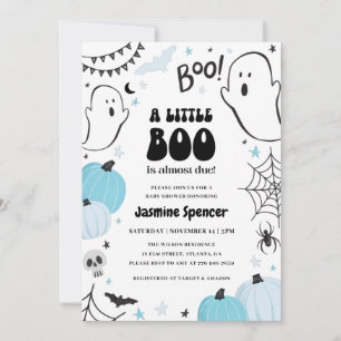 Invitation Baby shower du Citrouille d'Halloween Little Boo