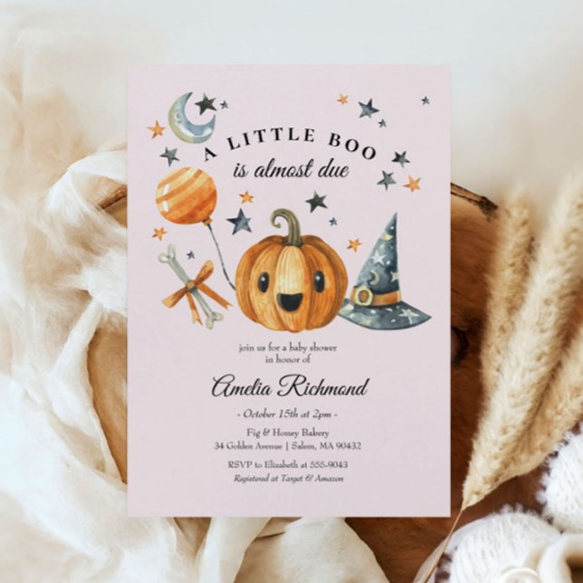 Invitation Baby shower du Citrouille d'Halloween Little Boo (Créateur téléchargé)
