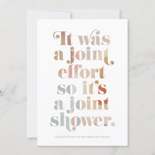 Invitation Baby shower du couple d'effort conjoint