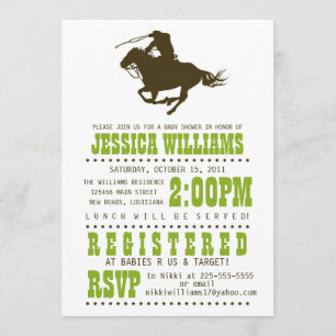 Invitation Baby shower du Far West