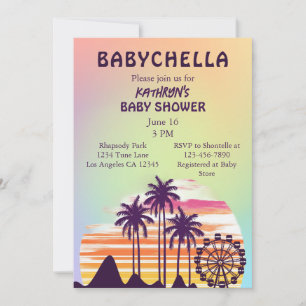 Invitation Baby shower du Festival de musique tropicale