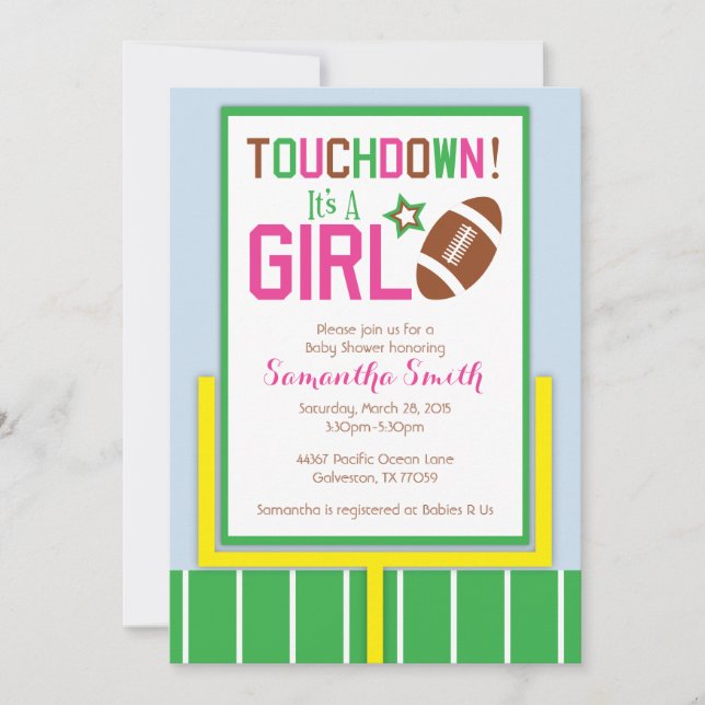 Invitation Baby shower du football Invitation-il est une (Devant)
