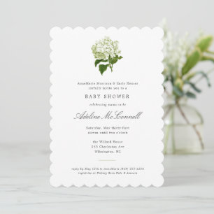 Invitation Baby shower du grand millénaire de l'Hydrangea bla