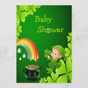 Invitation Baby shower du jour de St Patrick mignon