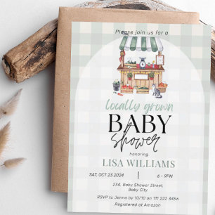 Invitation Baby shower du marché de l'éleveur de bébés local