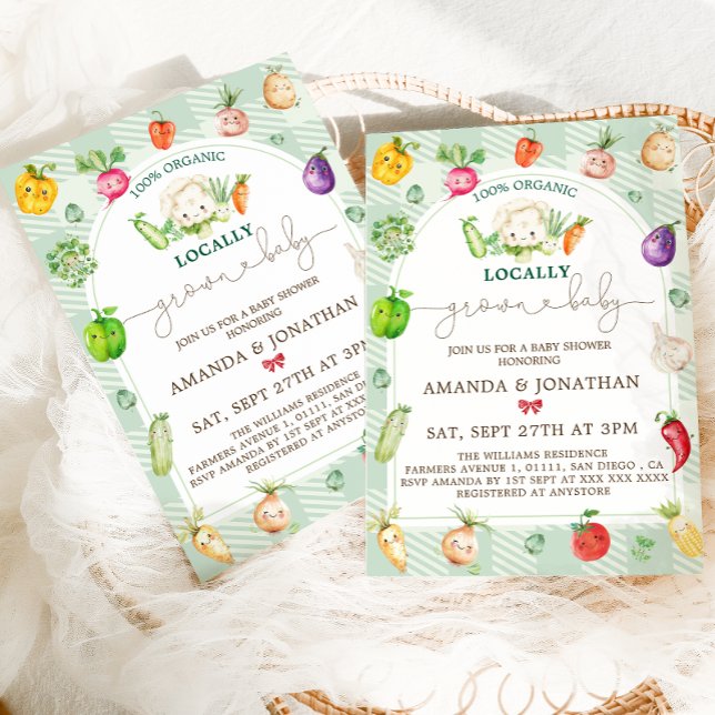 Invitation Baby shower du marché des producteurs de bébés cul (Créateur téléchargé)