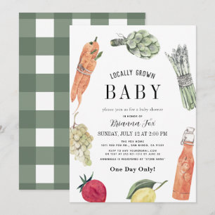 Invitation Baby shower du marché des producteurs de bébés cul