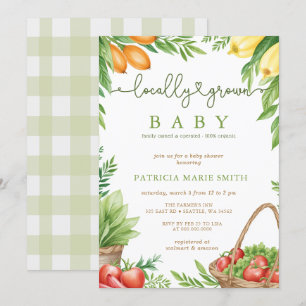 Invitation Baby shower du marché des producteurs de bébés cul