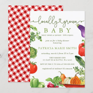 Invitation Baby shower du marché des producteurs de bébés cul