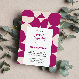 Invitation Baby shower du milieu du siècle de la St-Jacques