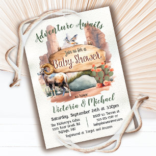 Invitation Baby shower du Parc national Adventure Desert Cany