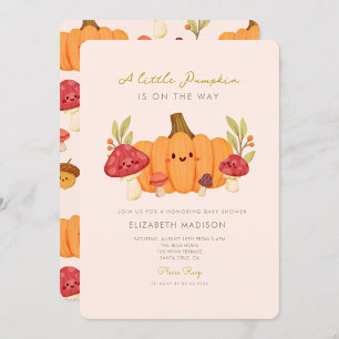 Invitation Baby shower du petit champignon Citroui