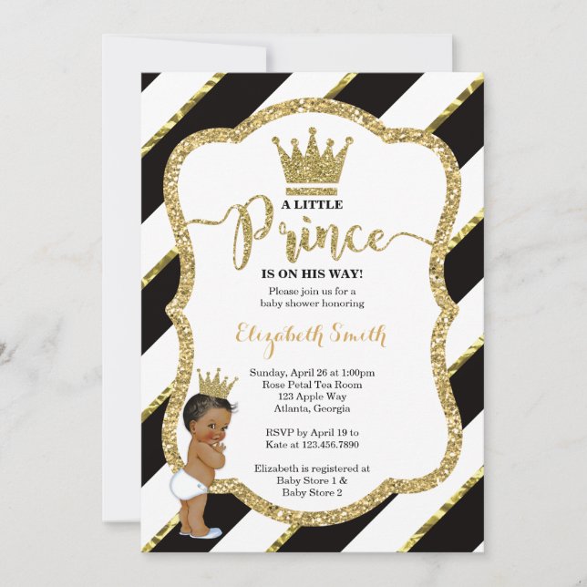 Invitation Baby shower du Petit Prince, Faux Parti (Devant)