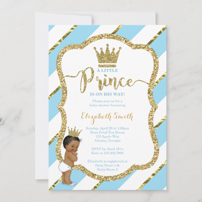 Invitation Baby shower du Petit Prince, Faux Parti (Devant)