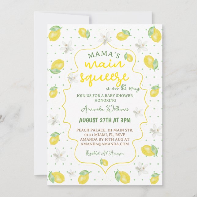 Invitation Baby Shower du Précieux de Maman (Devant)