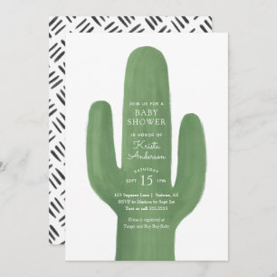 Invitation Baby shower du sud-ouest de Boho Cactus