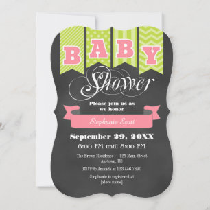 Invitation Baby shower du tableau de bord rose de