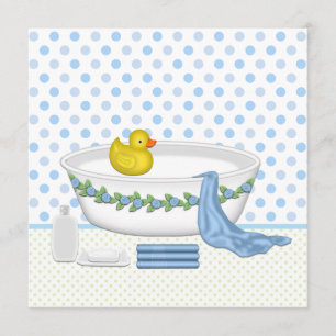 Invitation Baby shower du temps de bain des garçons