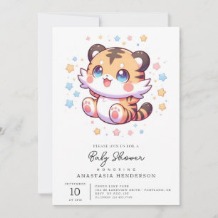 Invitation Baby shower du Tigre de la Jungle
