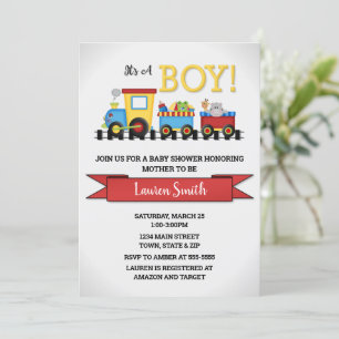 Invitation Baby shower du train