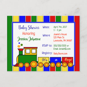 Invitation Baby shower du train Choo Choo