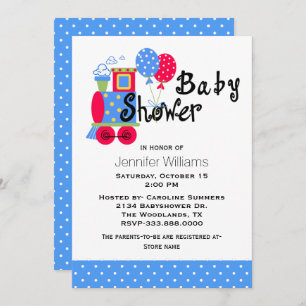 Invitation Baby shower du train Choo Choo