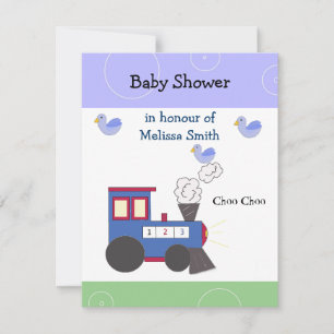 Invitation Baby shower du train Choo Choo