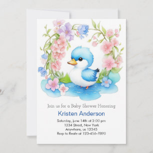 Invitation Baby shower Duck Boy