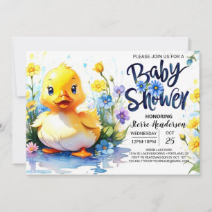 Invitation Baby shower Duckkling Custom