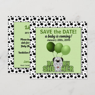Invitation Baby shower écologique de la Dalmatie