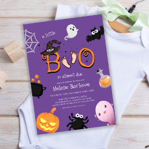 Invitation Baby shower Éffrayant Halloween Little Boo