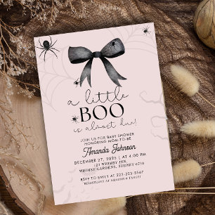 Invitation baby shower éffrayant noir arc et araignées