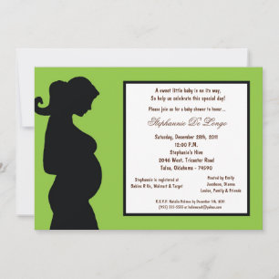 Invitation baby shower électrique vert 5x7
