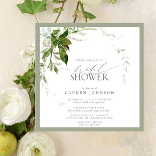 Invitation Baby Shower Élégant Aquarelle Vert Émeraude pour u