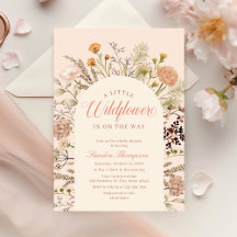 Baby Shower Élégant Boho Petite Fleur Sauvage
