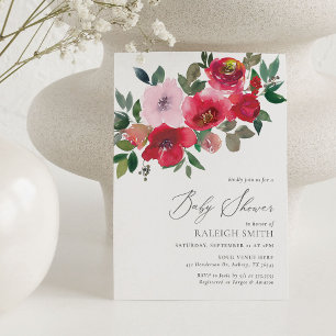 Invitation Baby Shower élégant de la Saint-Valentin