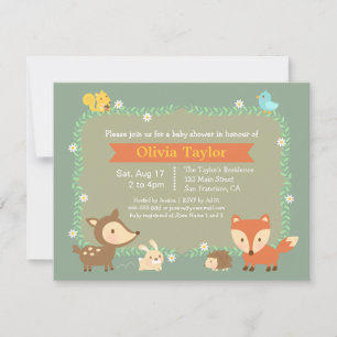 Invitation Baby Shower Élégant et Contemporain sur le Thème d
