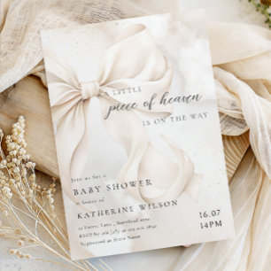 Invitation Baby-Shower Élégant et Mixte sur le Thème des Nuag